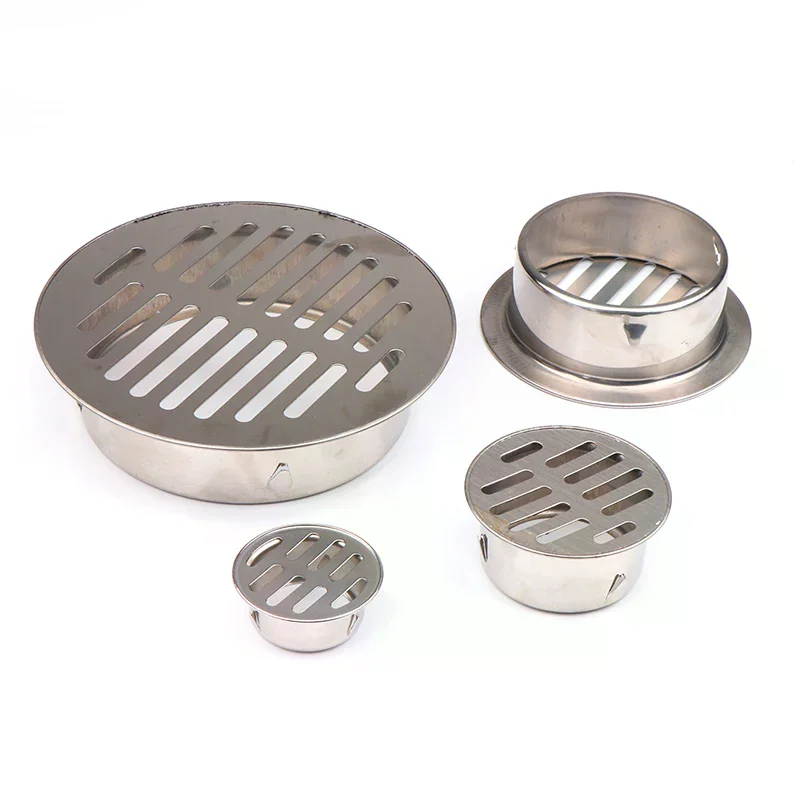 Drain 50/70/110/150MM Stainless Steel Balcony Drainage Roof Round Floor Drain Cover Rain Pipe Cap Drain Pipe Floor Drain Floor - view 3