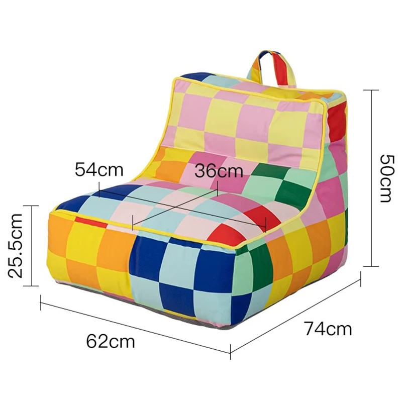 Creative Bean Bag Sofa Mosaic Lazy Sofas with Backrest Modern Single Chair for Living Room Lounge Chairs Balcony Furnitures