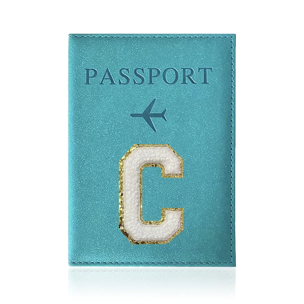 Passports Pouch Passport Protective Cover White Letter Series Watertproof Passport Case Passports Holder PU ID Card Holders