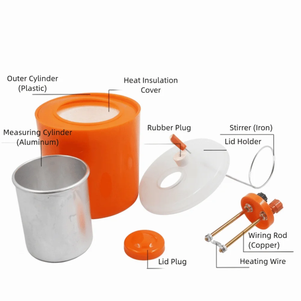 

Specific Heat Measurement Calorimeter Electric Heat Equivalent PVC Double Wall Electric Calorimeter Accurate Measurement