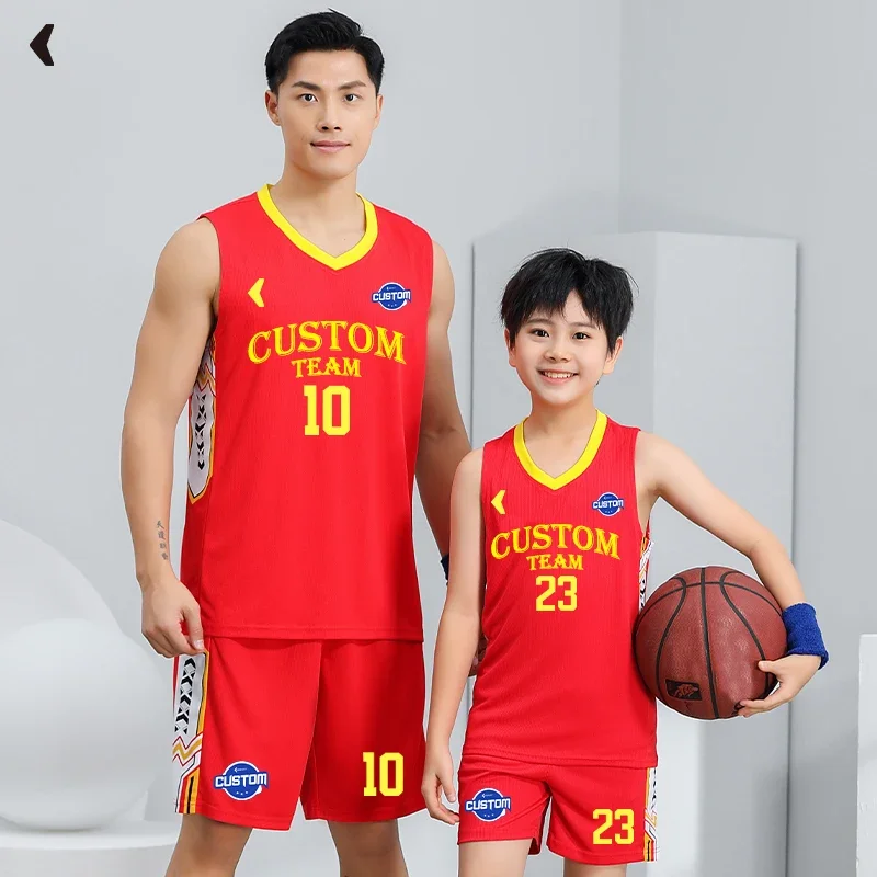 

High Quality Custom Kids Youth Basketball Uniform Shirts Shorts Polyester Basketball Wear Printed Girls Basketball Jersey 24208