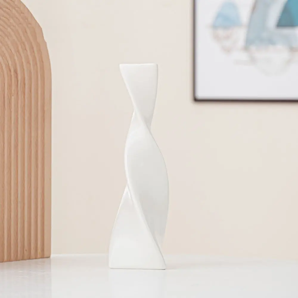 Simple Minimalist Geometry Hydroponics Vase Easy to Use Stable Special Shaped Vase Ins Ceramic Flower Vase Hotel