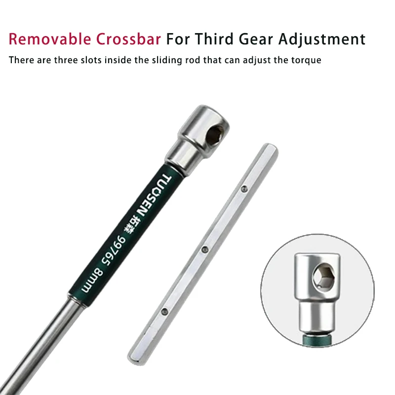 Imagem -05 - Chave de Fenda Torx em Forma de t Chave Sextavada Allen Chave Inglesa Cromada Ferramenta Manual em Forma de t Tomada em t Estendida 2.5 mm mm mm mm