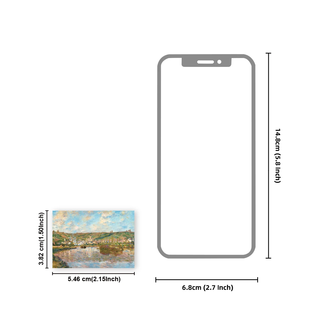 46pcs Monet Garden Oil Painting Pattern Stickers for Notebooks, Water Bottles, Suitcases and Mobile Phones, Envelopes, Pen Cases