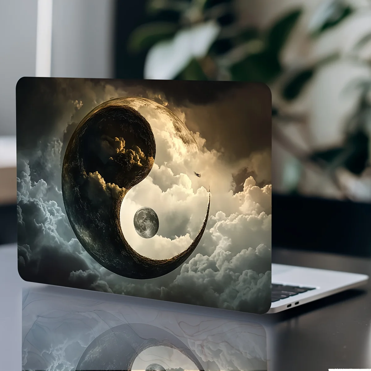 

Black and white waterproof coating cat sticker, laptop design - scratch resistant and durable, DIY， Used for laptops,