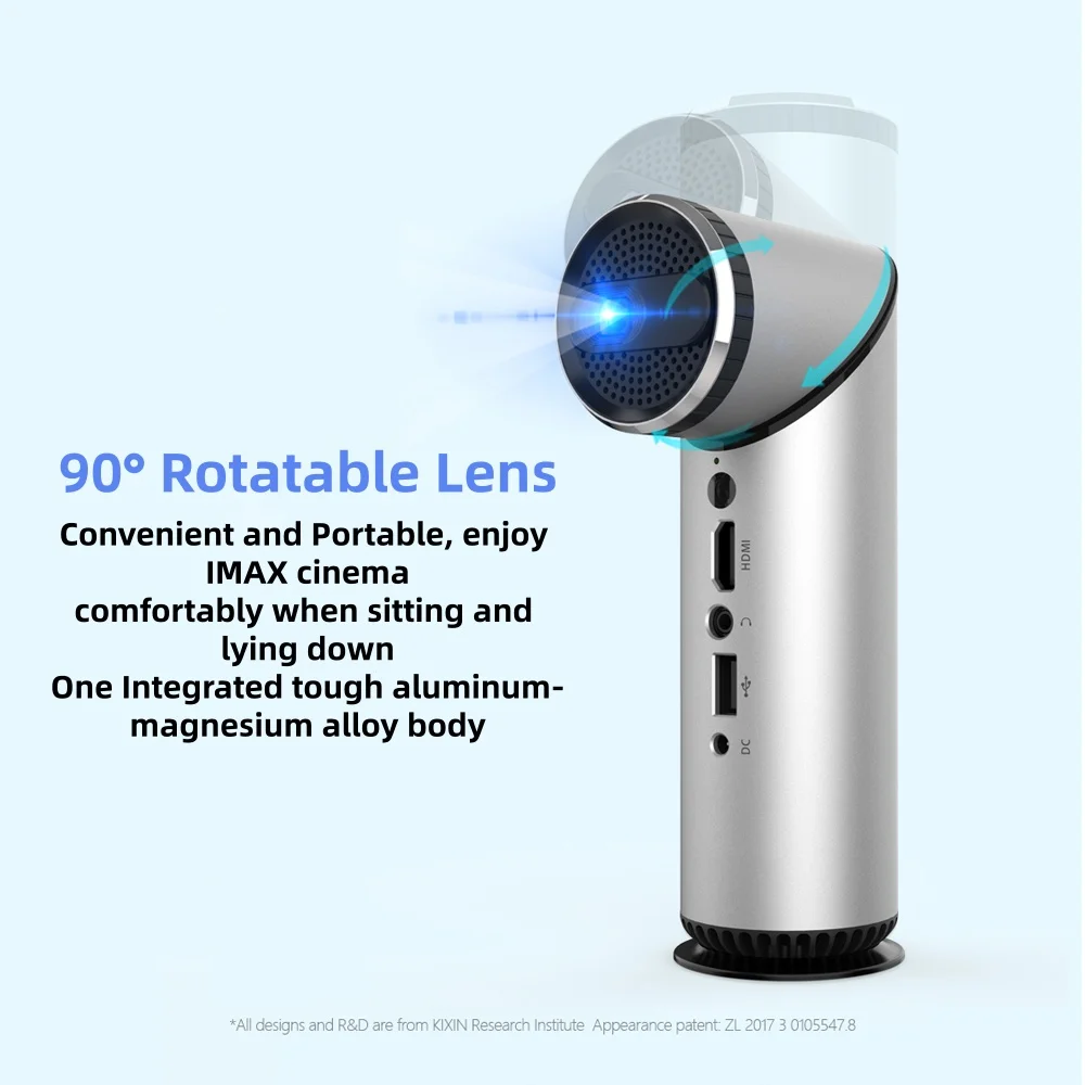 4K Mini Projector with 6000mAh Battery, Android 11 Portable