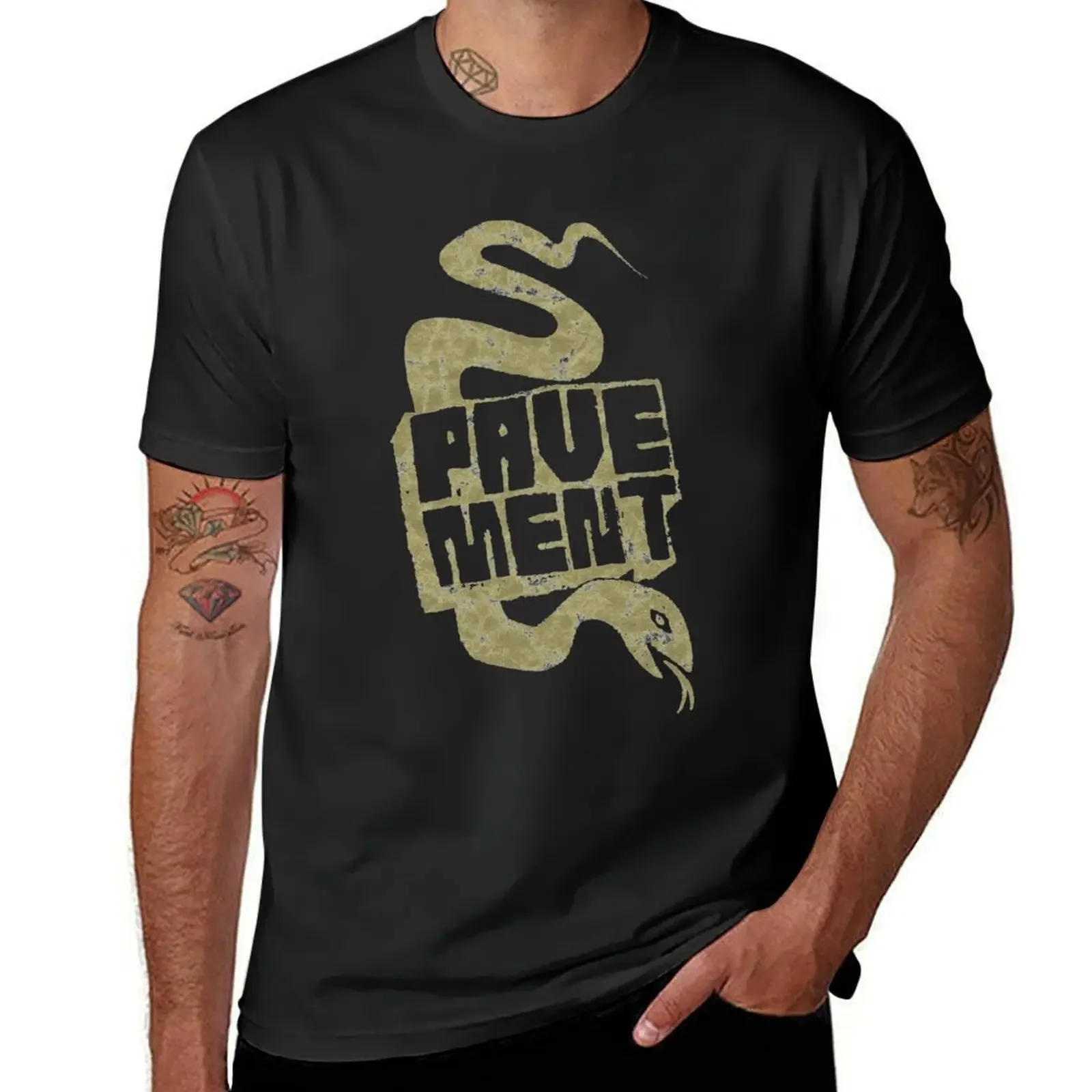 Pavement Snake T-Shirt cotton graphic tees anime t shirts plus sizes plain men clothing