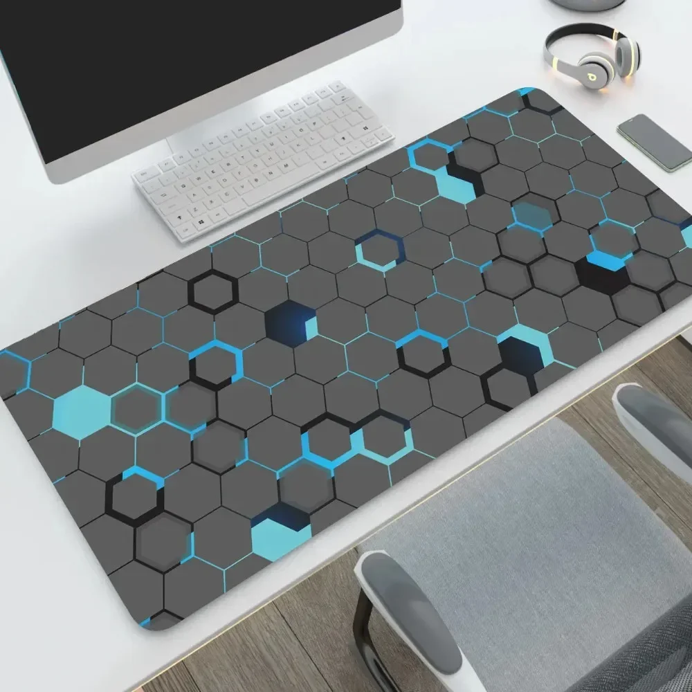CIFbuy XXL Hexagon Gaming Mouse Pad, Non Slip Rubber Desk Mat, Extended Keyboard Tray, Esport Office Computer Accessories Pad