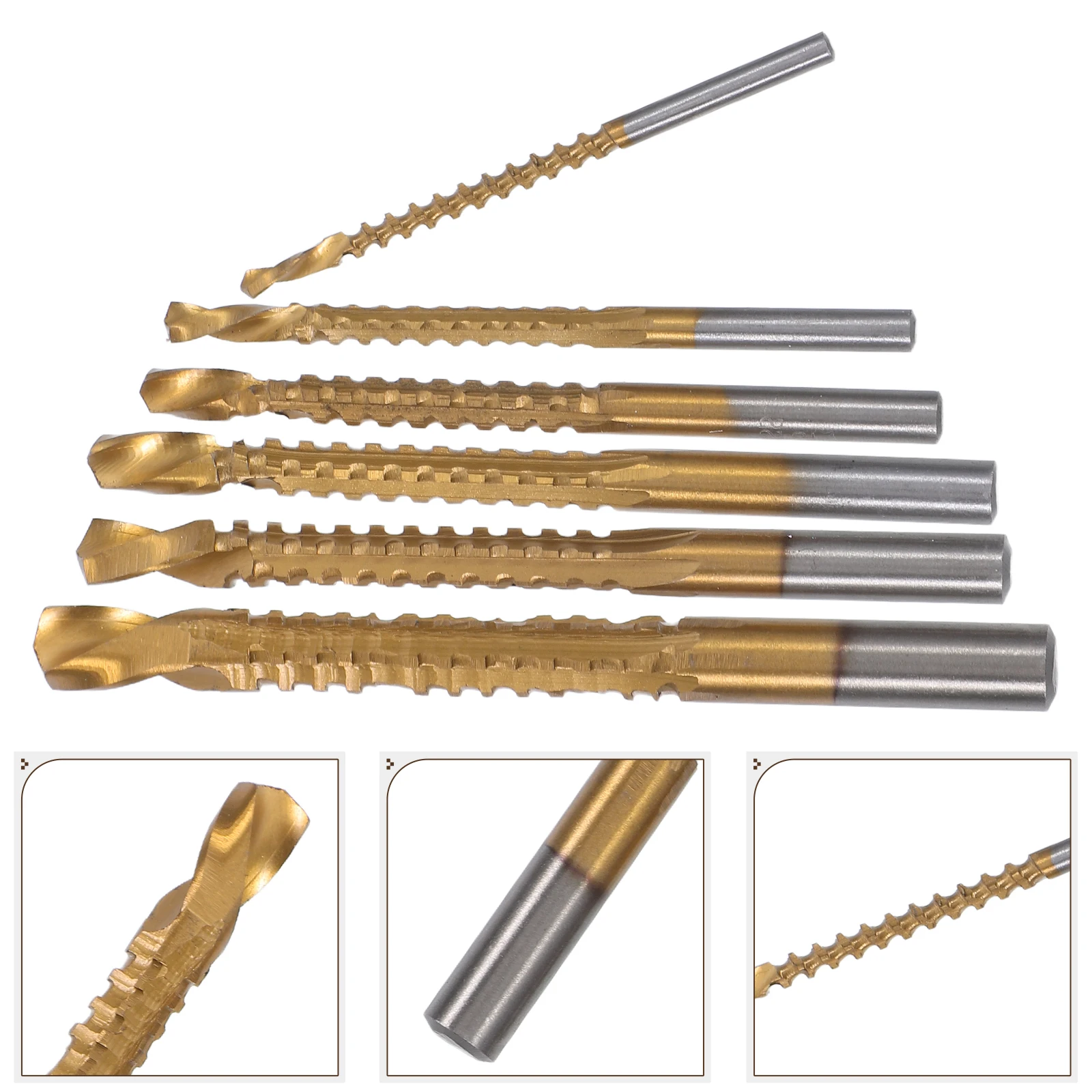 

6pcs Drill Bit Set 3Mm 4Mm 5Mm 6Mm 6.5Mm 8Mm Wear Resistant For Drill Wood Plastic Aluminum Drilling