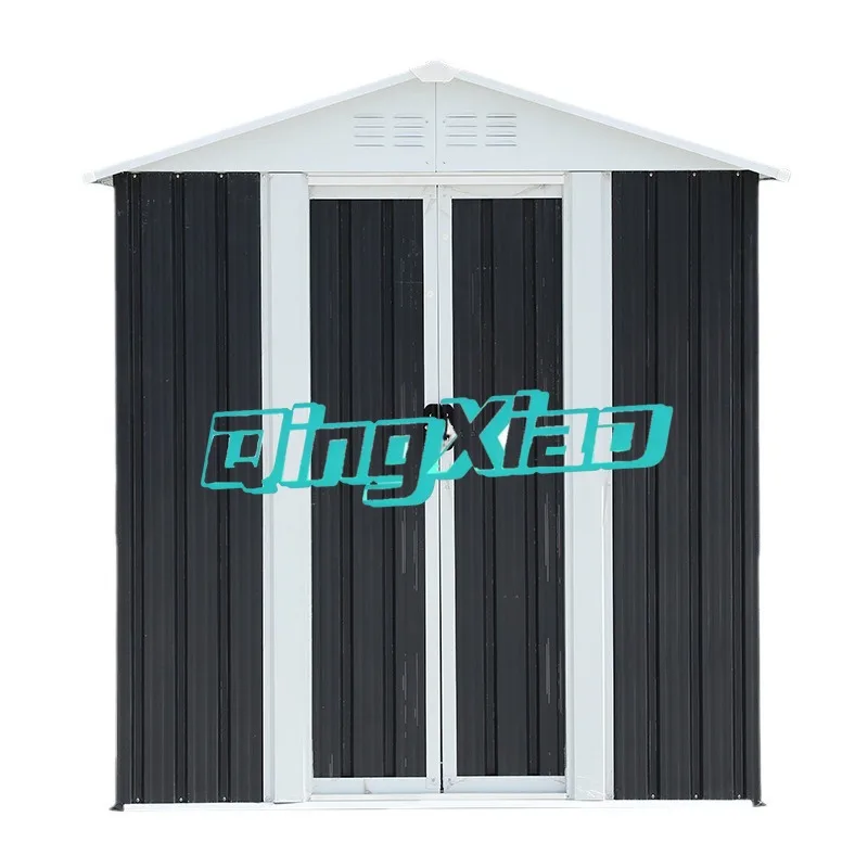 Outdoor Metal Storage Shed With Vent Weather Resistant Garden Tool House With Lockable Door For Patio Backyard Organizer