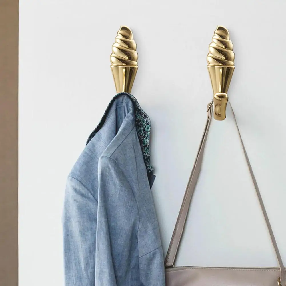 Home Decor Small Space Organization Golden White Coat Hook Space Efficient Coat Hook Bathroom Hooks Fun Design Hook
