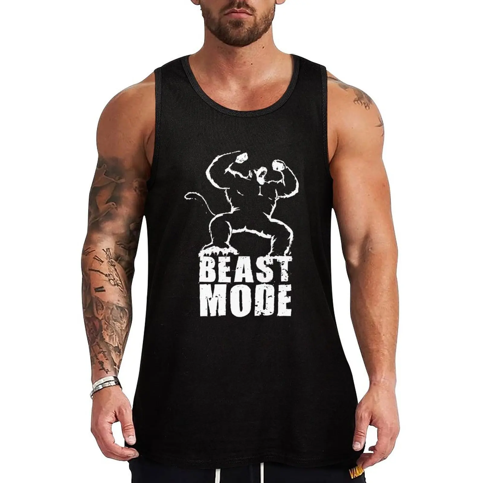 Beast Mode Tank Top Workout Gear Tank Top Sleeveless Gym Fitness Shirt