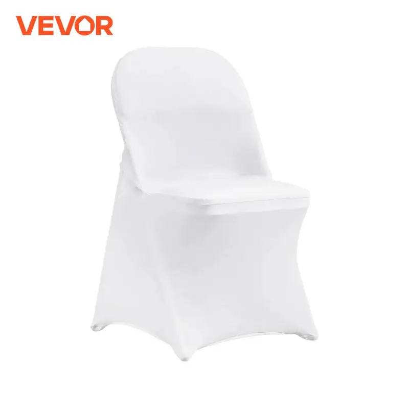 VEVOR 12pcs Stretch Spandex Folding Chair Cover Universal Fitted Chair Cover Removable Protective Slipcovers for Wedding Holiday