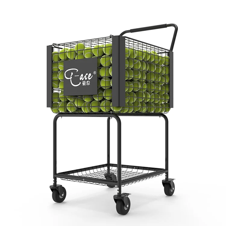 

Portable Tennis Cart Basket for Tennis Ball Cart Large Storage Capacity Holds 300 Tennis Balls