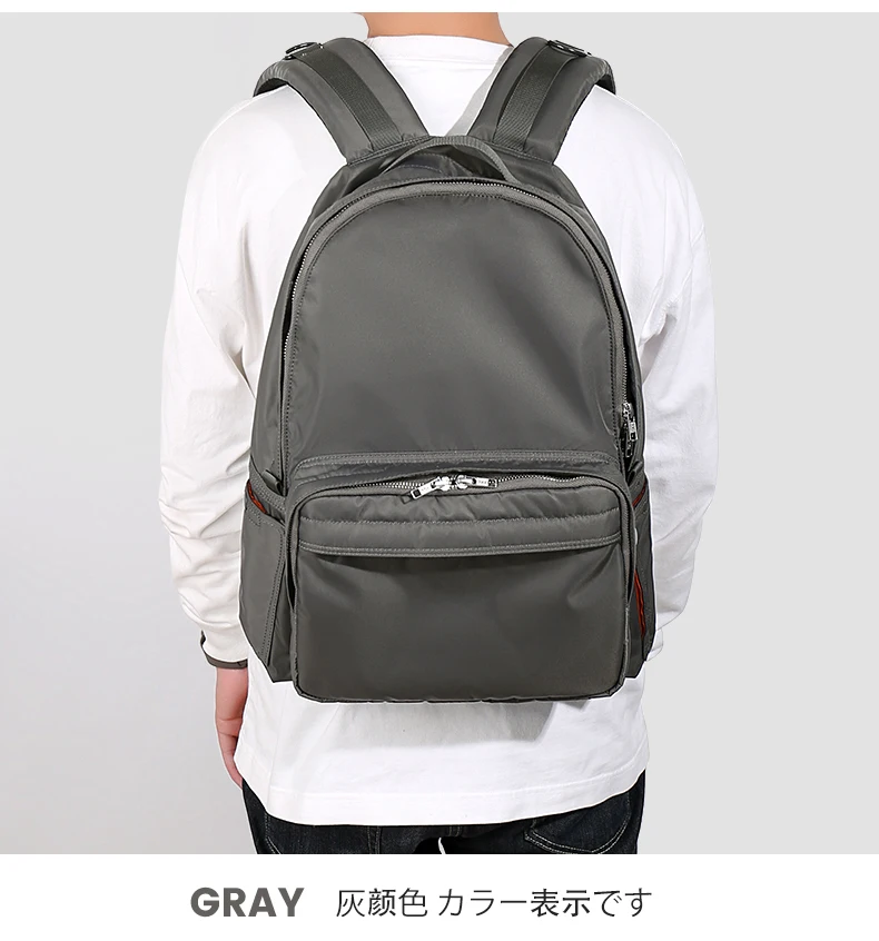 2025ss สไตล์ญี่ปุ่น Casual Daypack ผ้าไนลอนแฟชั่นกระเป๋าเป้สะพายหลังกันน้ําผู้ชายโรงเรียนกระเป๋าออกแบบกระเป๋าเป้สะพายหลังทนทานกระเป๋าผู้ชาย