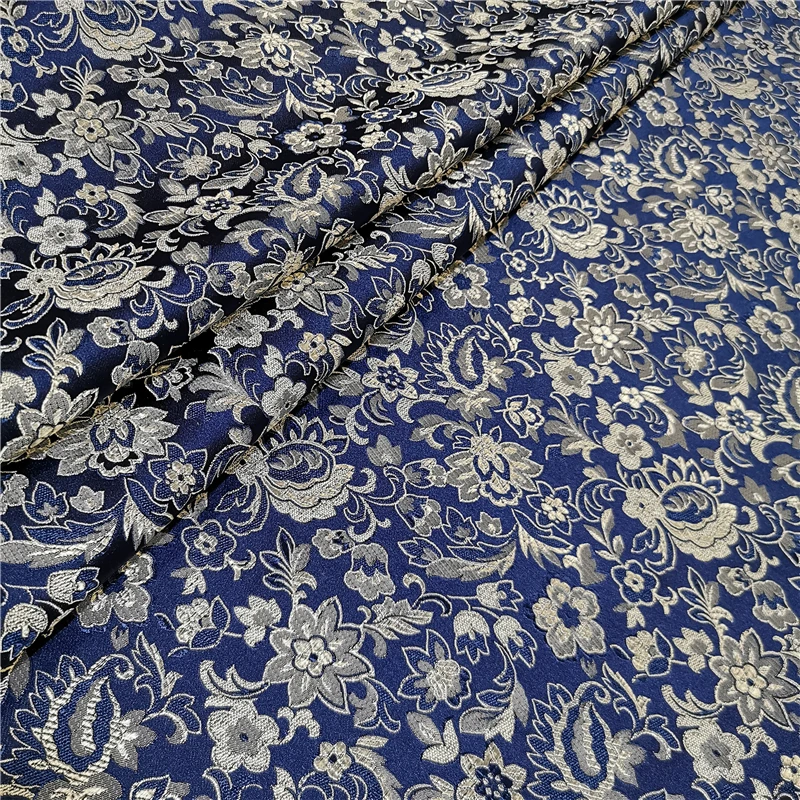 75x50cm floral style damask silk satin brocade jacquard fabric costume upholstery furniture curtain clothing material