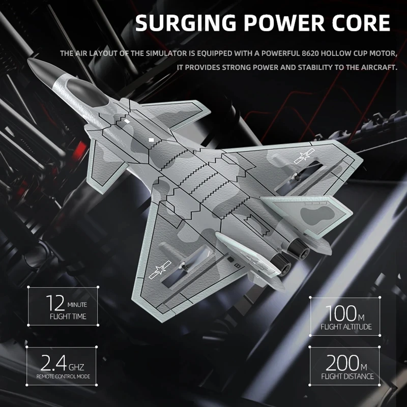J20 Fighter 2.4G 4CH aereo telecomandato 3 d6g modalità 180 gradi RC aereo schiuma RC giocattoli aerei per ragazzi adulti regalo