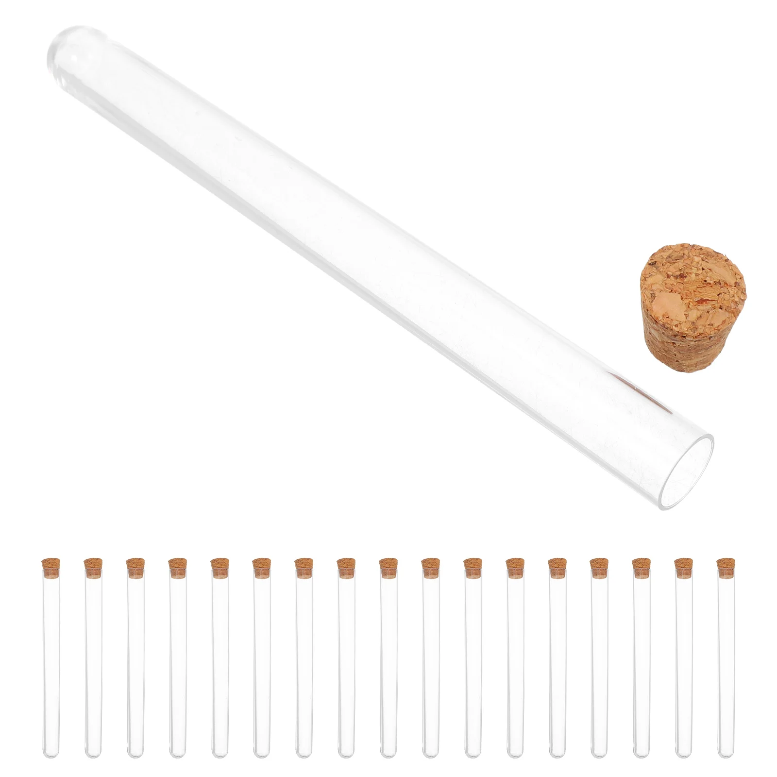 50 Pcs Bottled Test Tube Plastic Tubes for Shoe Laces Bottles Laboratory Vase Flower