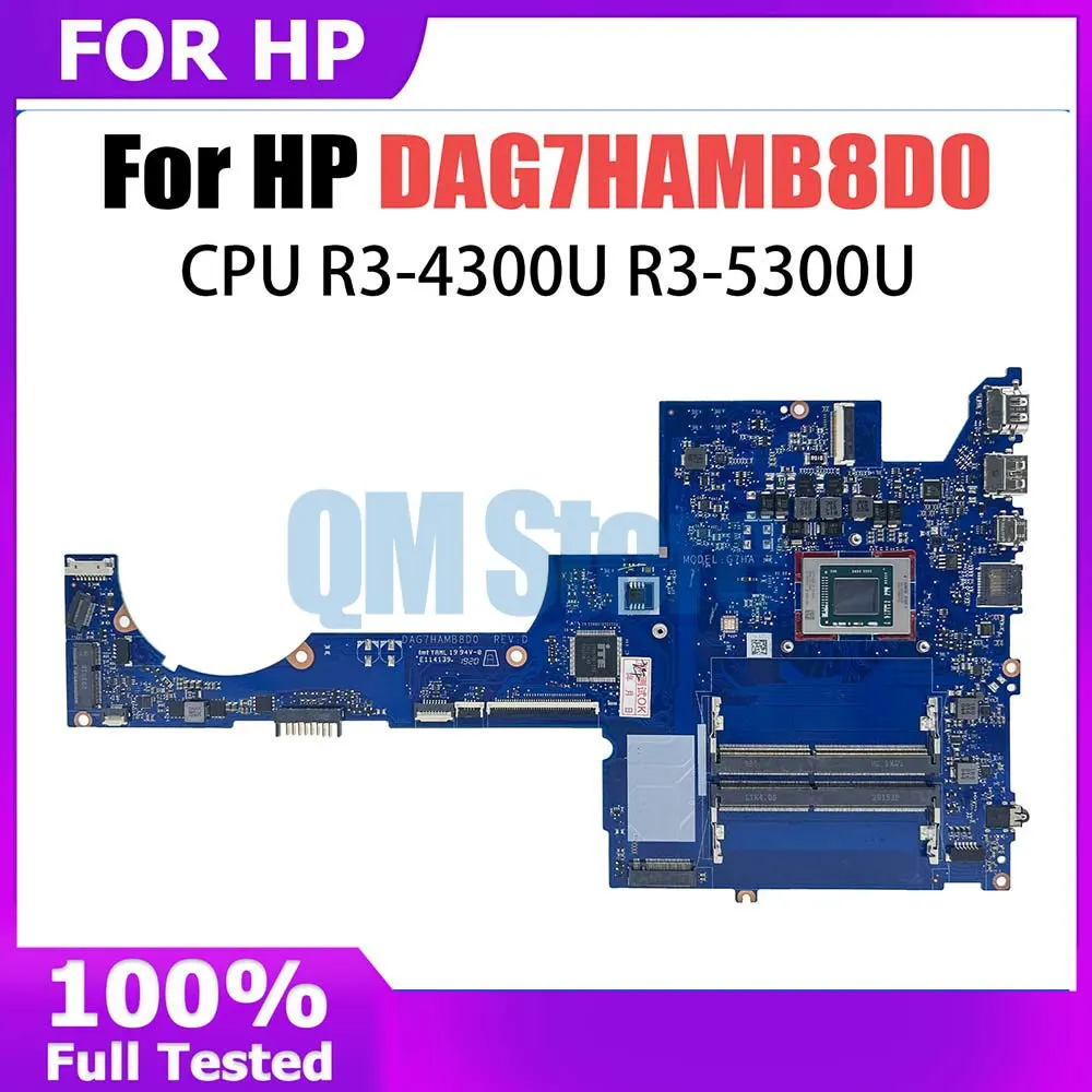 DAG7HAMB8D0 Mainboard For HP Pavilion 15-EH Laptop Motherboard With R3-4300U R3-5300U CPU 100% Fully Tested