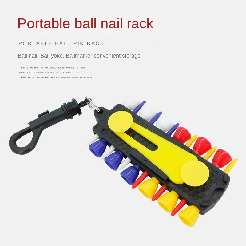 Golf Nail Rack Portable Ball Yoke Ballmarker Putting Green Fork Container Golf Accessories