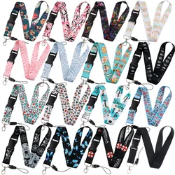 Butterfly Moon Pattern Lanyard for Key Neck Strap Card ID Badge Holder Keychain Key Holder Keyring Accessories Doctor Nurse Gift