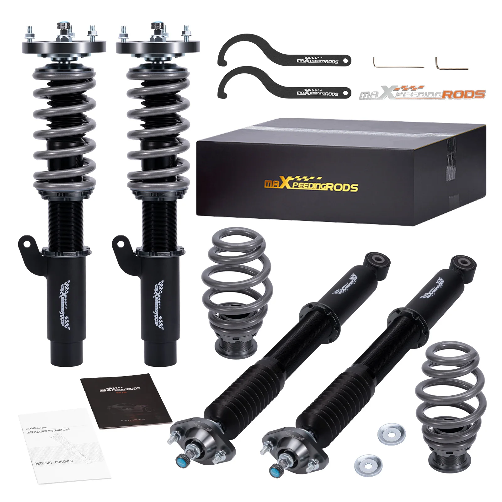 24 levels Adjustable Damper Coilover For BMW E46 323i 325i 318d 320d 330d 99-05 Coilover Suspension Lowering Kit