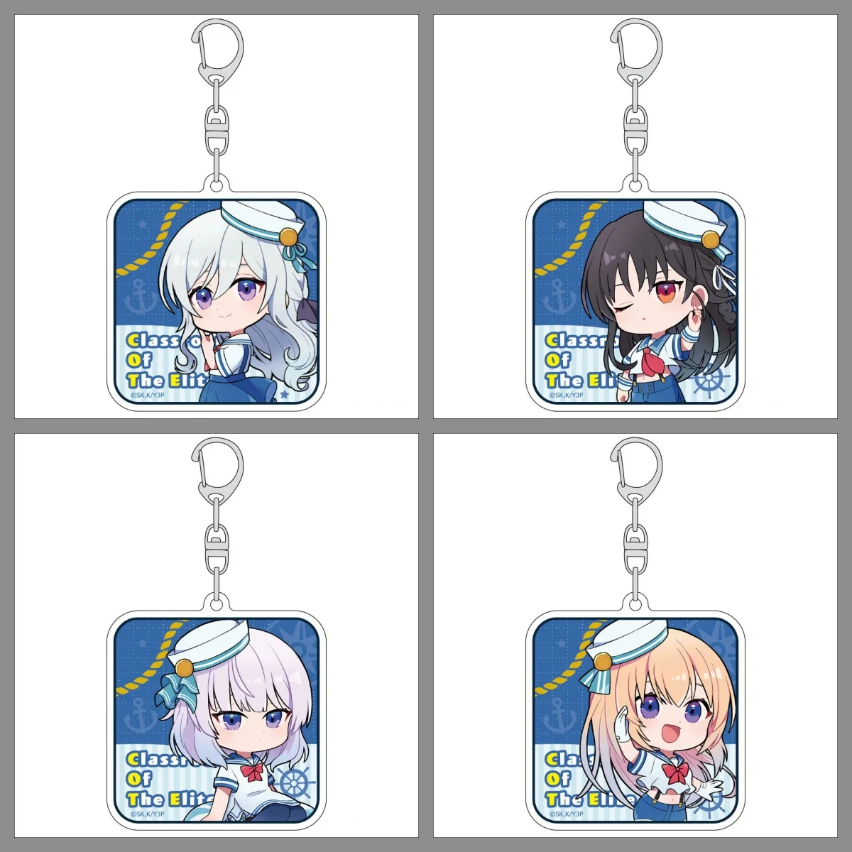 

Anime Cute Classroom of the Elite Mini Chara Acrylic Key Ring Schoolbag Pendant Collection Gift 6cm