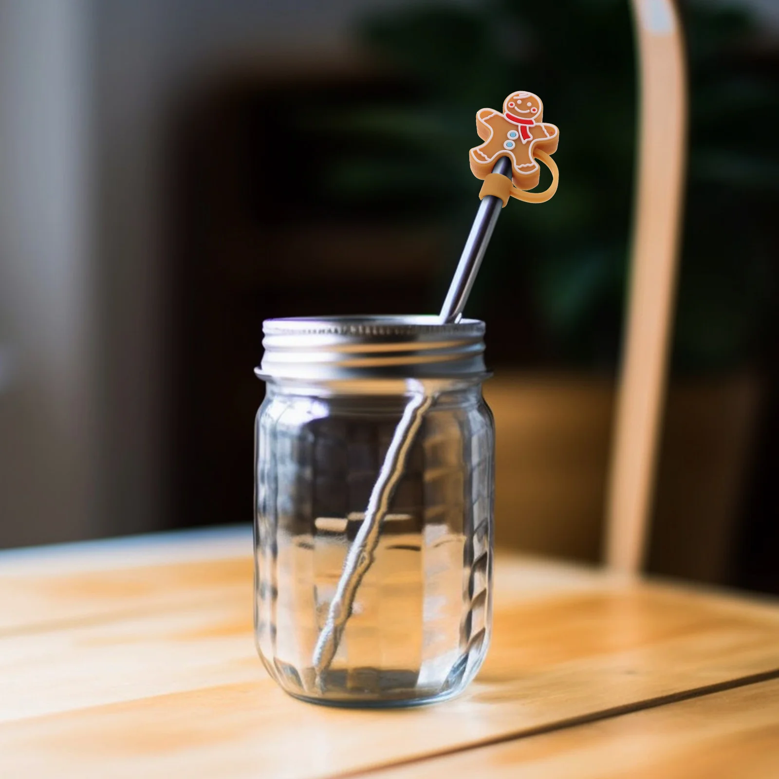 

4Pcs Reusable Straw Tips Covers Easy Attach Remove Fine Craftsmanship Straw Charms Sleeve for Straws Small Silicone Covers