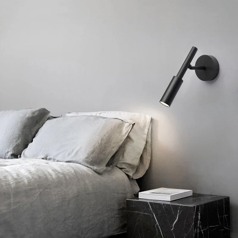Bedroom Background Wall Lamp,Minimalist Bedside Wall Lamp, Living Room And Study Reading Lamp, Nordic Creative Design Sense Mod