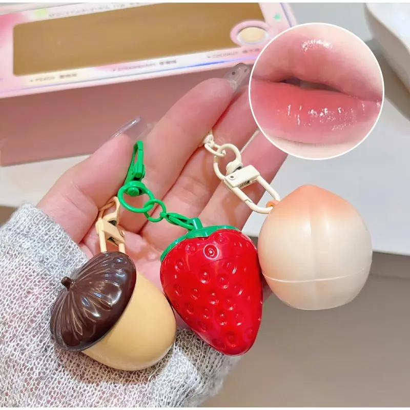 Moisturizing Lip Balm Hand Cream Set Peach Strawberry Nut Winter Defense Against Chapping Cracking Soothing Repair Fine Line