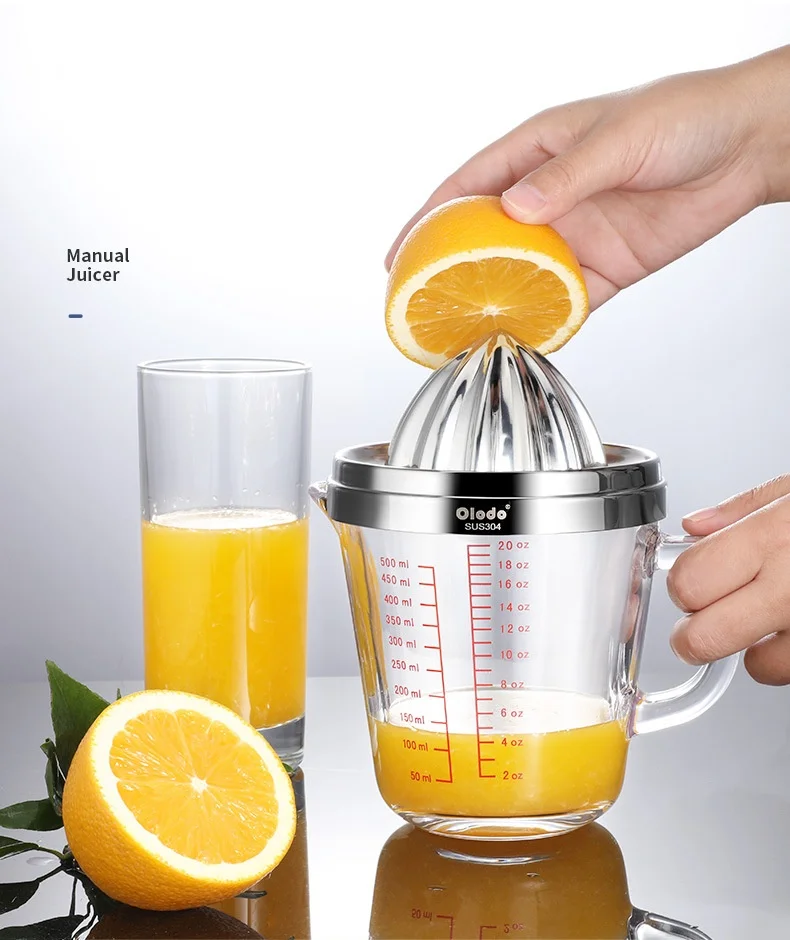 304 Stainless Steel Manual Juicer Household Orange Juicer Lemon Squeezer with Double Juicing Head Kitchen Accessories