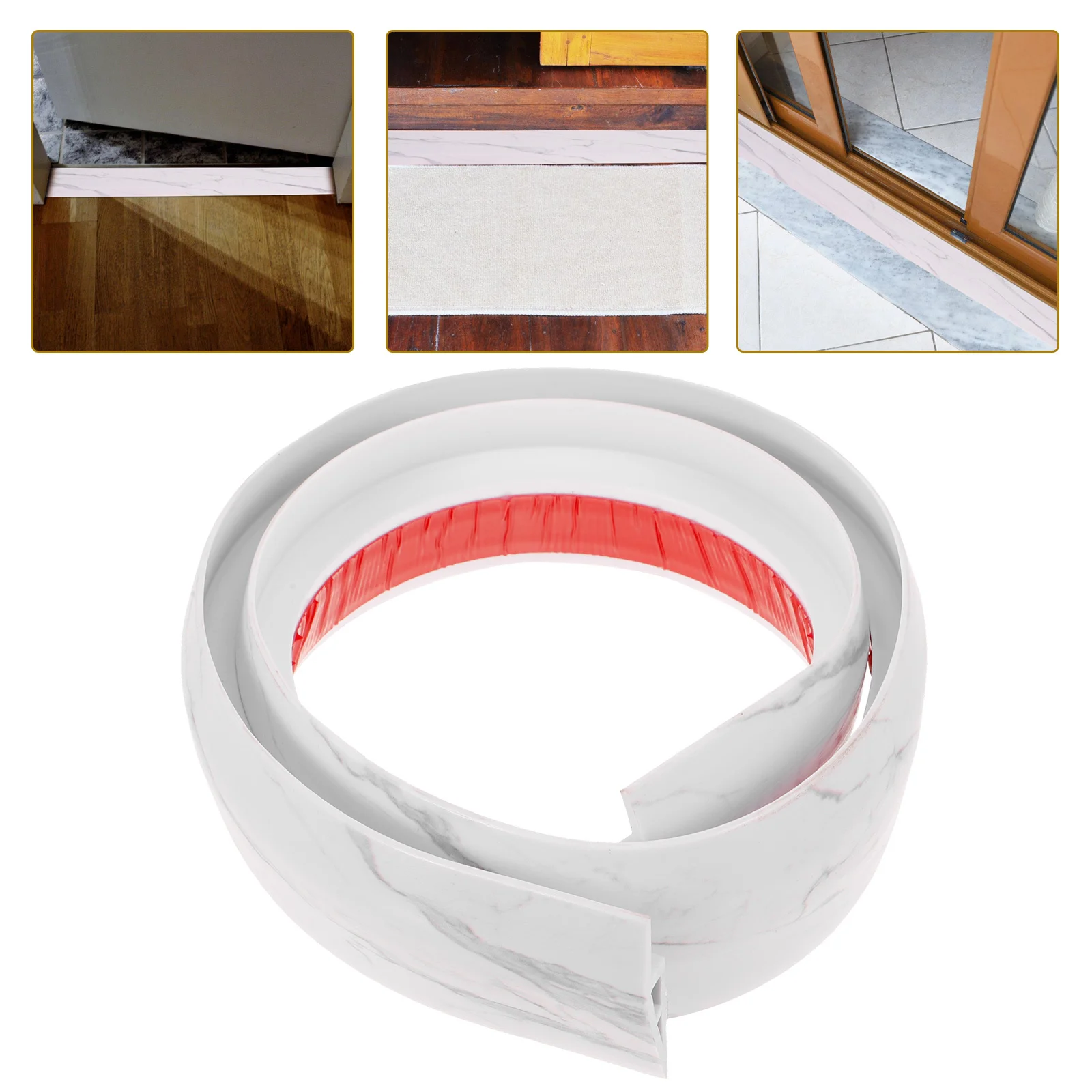 منحدر عتبة المدخل PVC تصميم ذاتي اللصق سهل التركيب للمنزل والمكتب وتباطؤ الحواف متعدد الاستخدامات