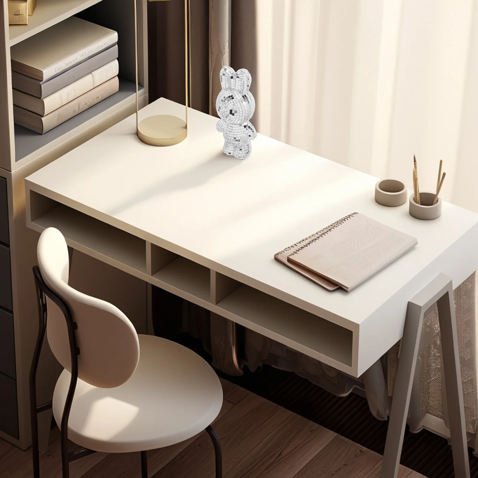 

Зеркальный диско-шар ручной работы в форме кролика, уникальная мозаика, светоотражающая пасхальная вечеринка, весенний фестиваль, музыкальное украшение для сцены