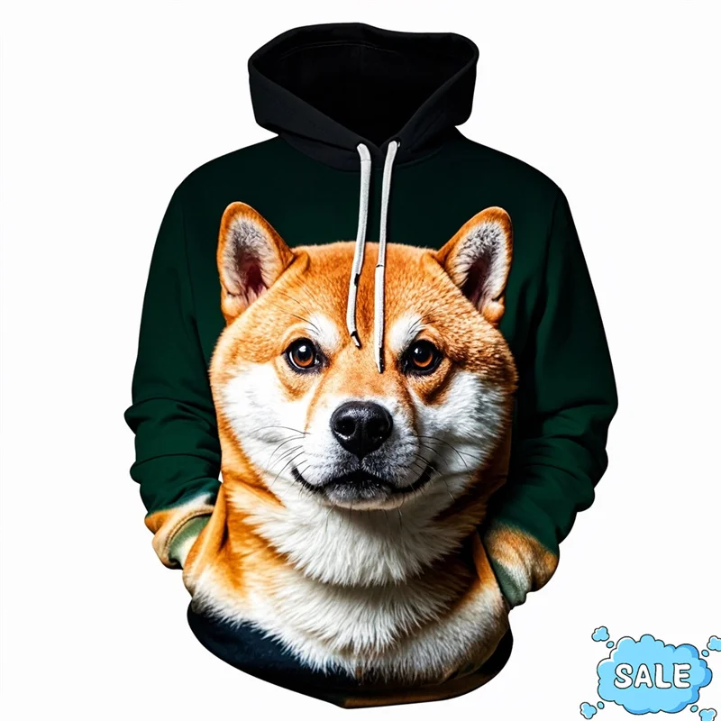 

Autumn New 3D Cute Doge Cheems Printing New In Hoodies & Sweatshirts Shiba Inu Graphic Hooded Hoody Funny Mens Clothing Pullover