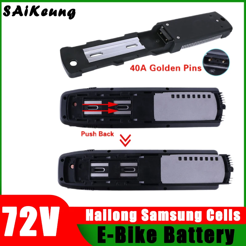 Hailong 72v Rechargeable 48V Electric Bike motorcycle 52v 60V 36V 20ah 24ah 25/30/35/40/45/50/60ah Scooter Lithium Battery Pack