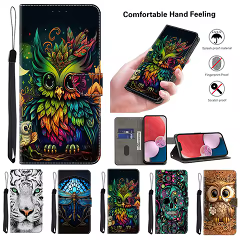 3D Magnetic Flip Leather Wallet Case For Samsung Galaxy S25 S24 S23 S22 S21 S20 S10 S10e S9 S8 Plus Ultra FE EDGE 4G/5G