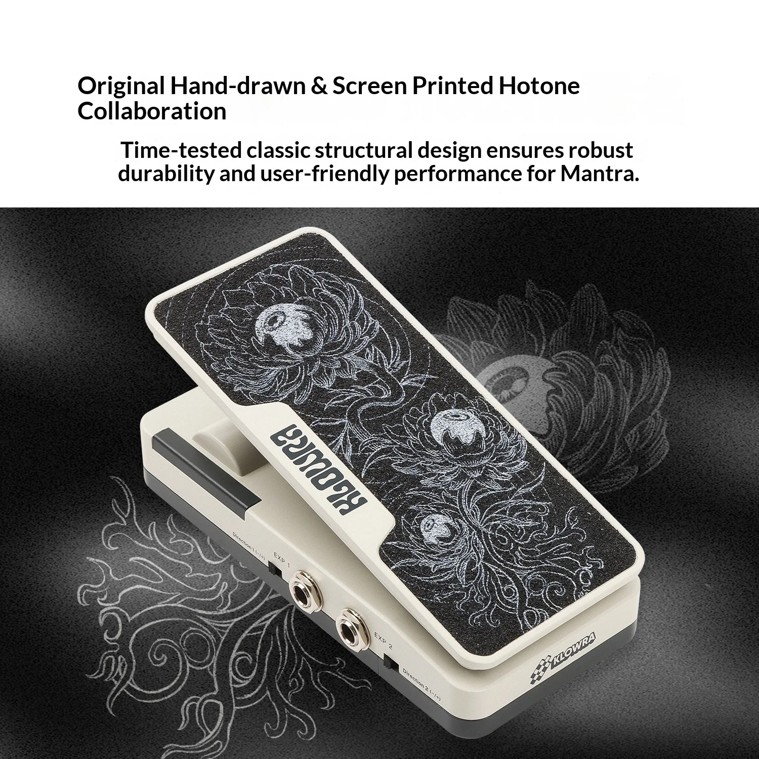 KLOWRA x HOTONE MANTRA Expression Pedal Passive Volume Control Dual Channel for Electric Guitar Effects Pedal view 5