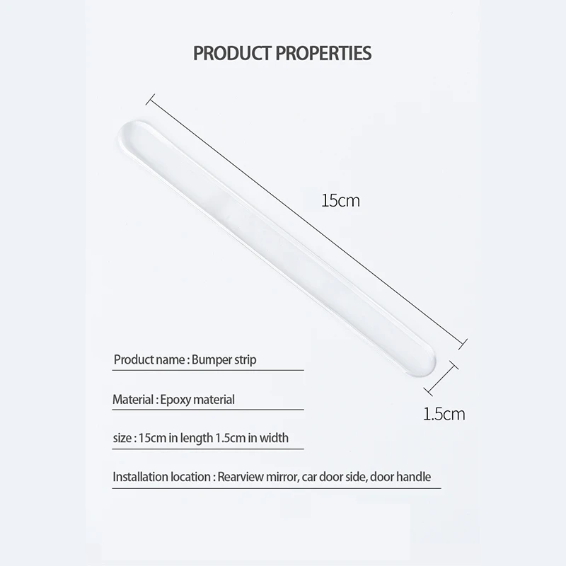 Car Door Edge Transparent Anti Scratch Protection Strips Bumper Scuff Plate BarRearview Mirror Anti-collision Protector Sticker
