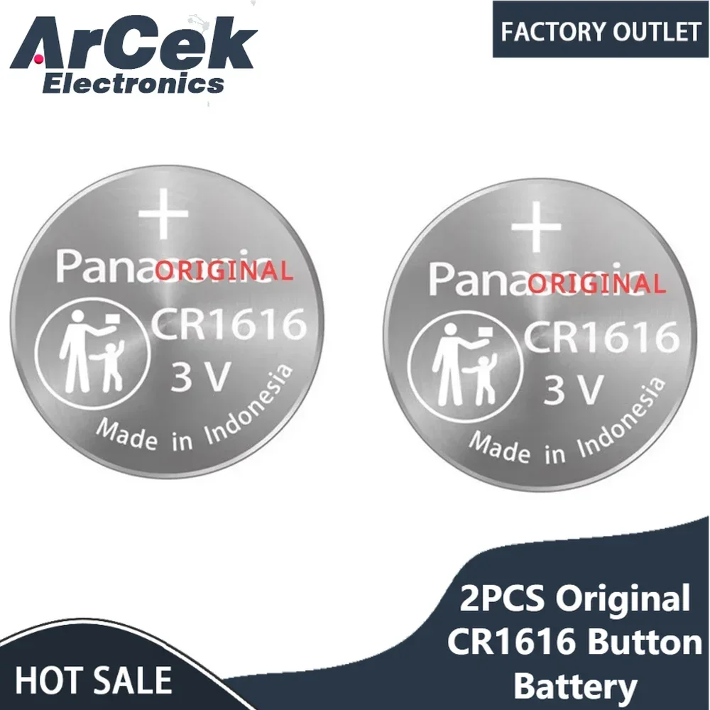 2PCS Original for Panasonic 3V CR1616 CR 1616 Button Batteries Cell Coin Lithium Battery for Watch Electronic Toy Calculators