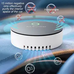 Portable Air Purifier Negative Ion Generator Filter Smoke Dust Odor Formaldehyde Remover Car Air Freshener Toilet Pet Deodor