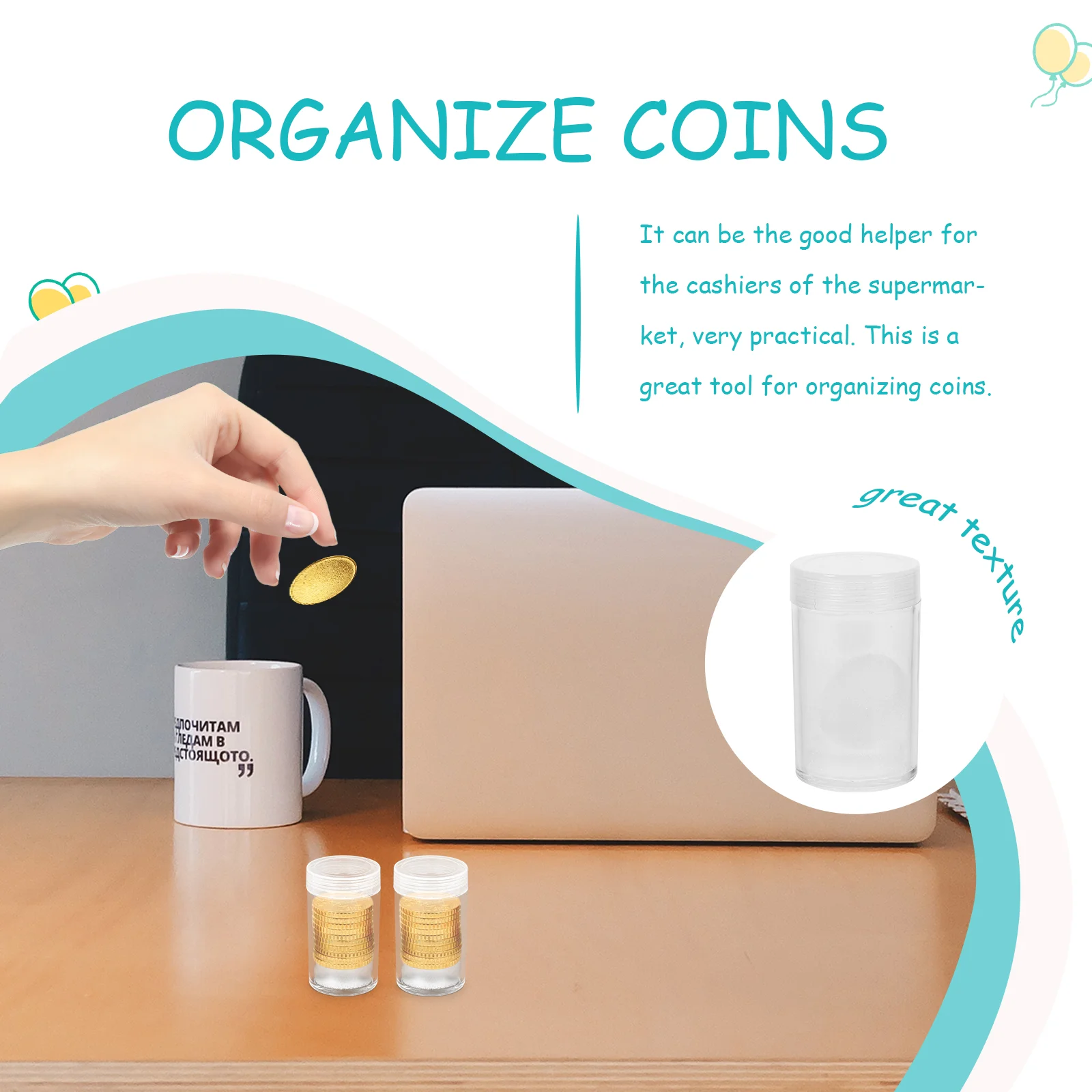 10 Pcs Van Storage Boxes Coin Capsules Holder Plastic Tote Convenient Protector