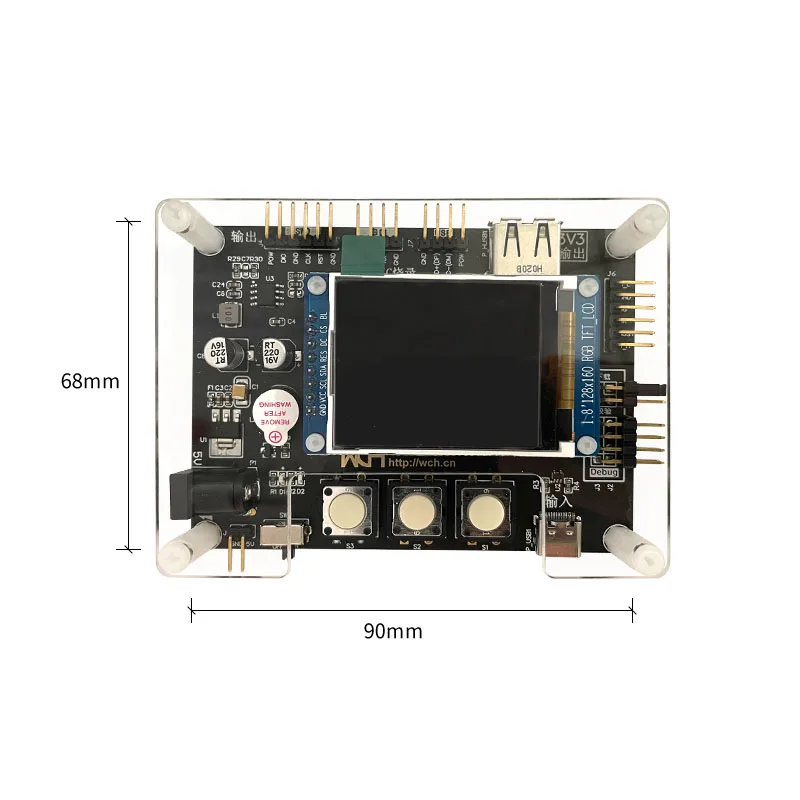 Programmeur hors ligne USB/série/SWD, pigments de machine de téléchargement, fonction de code de rouleau, écriture de message personnalisée, 1 pièce, WCH-MCU-DL-3V3/5V