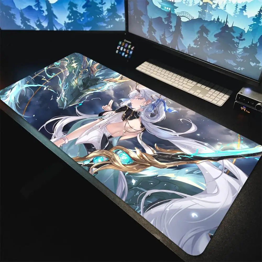 W_wuthering W_waves Mouse HD Pad 1200x600 Mouse Pad 5mm Desktop Pc Accessories Thicking Gabinete Pc Super Esports Computer Keybo