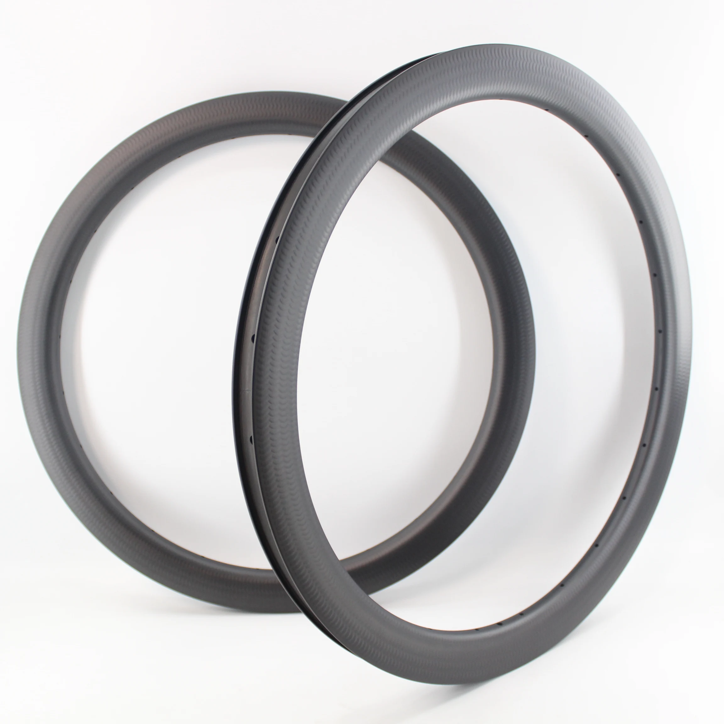 2pcs New dragon scale 50mm 700C Road Bike UD full carbon fibre Clincher Tubeless Rims 32mm width Disc Brake Carbon Bicycle Wheel