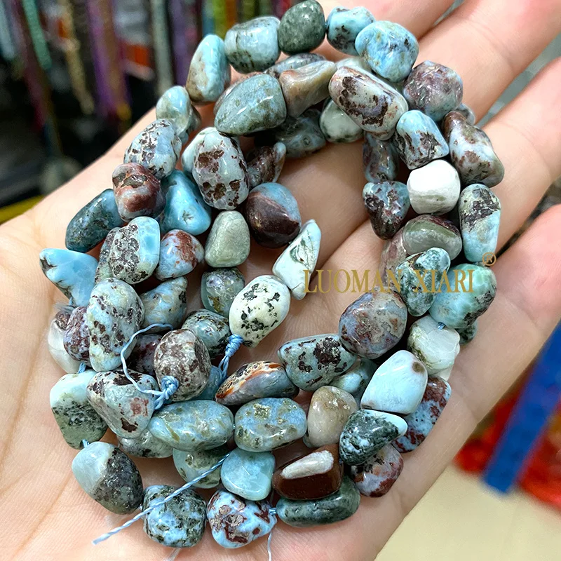 8-10mm Natural Stone Tourmaline Larimar Topaz Garnet Tanzanite Spacer Beads for Jewelry Making Diy Bracelet Charms Accessories