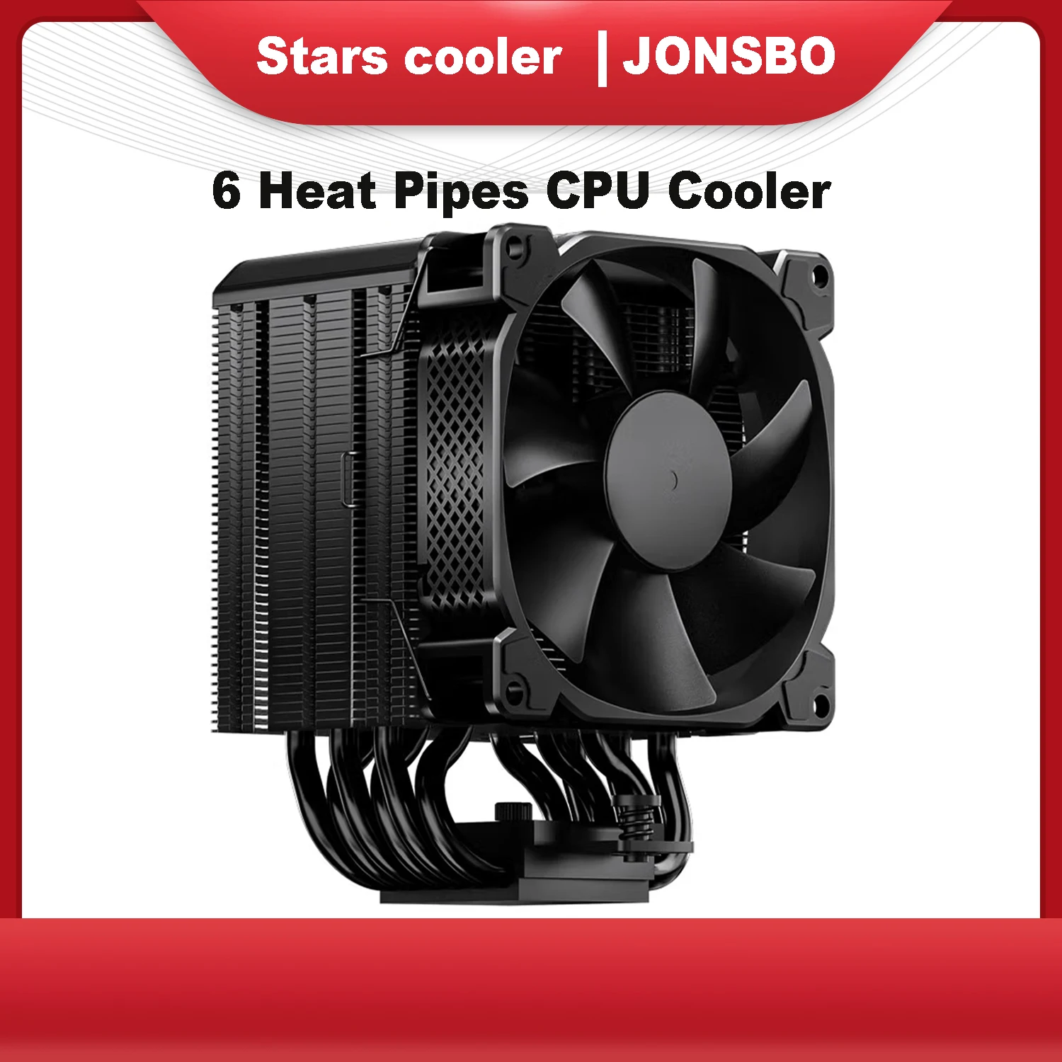 

JONSBO HX6210 Black/White 6 Heat Pipes CPU Cooler 90mm PWM for Intel LGA115x 1700 1200 2011 2066 AM4 Fan Tower Air Cooler