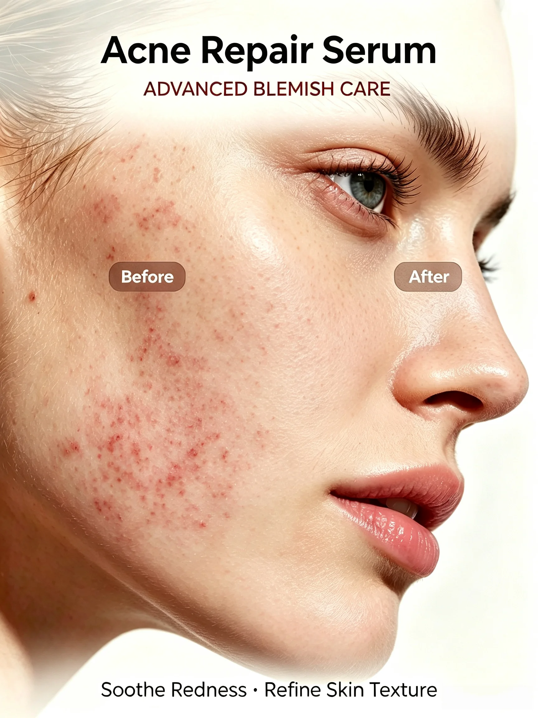 Advanced Blemish Care Serum Facial Acne Repair Essence Soothe Skin Redness Refine Rough Texture For Daily Face Care
