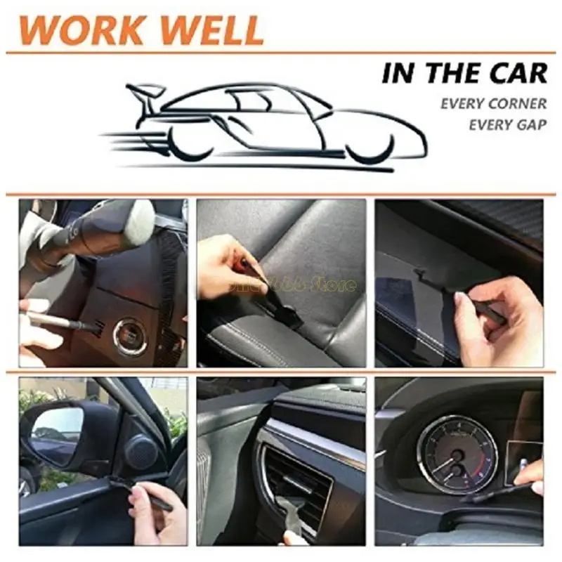 F62C小さなポータブルプラスチックハンドルアンチスタチックブラシキーボードクリーニングブラシキット