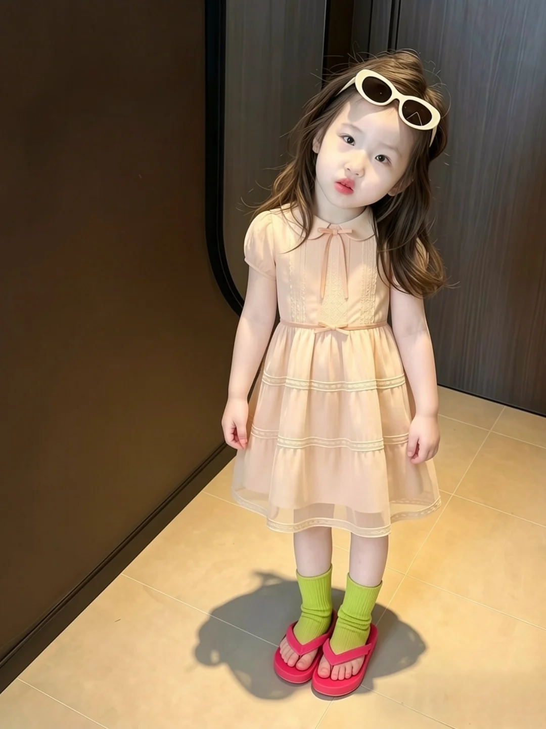 robe-d'ete-fine-de-style-coreen-pour-filles-jupe-princesse-rose-vetements-pour-enfants-robe-a-manches-bouffantes-et-courtes-pour-petites-filles