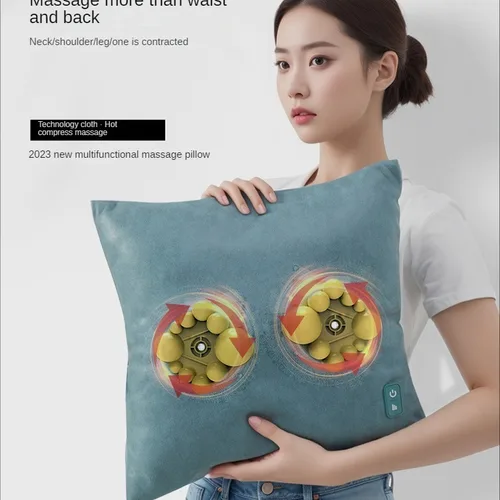 JINKAIRUI 목 및 등 마사지기, 충전식 전기 베개, 지압, 사무실 및 가정용 온열, 경추 마사지 쿠션